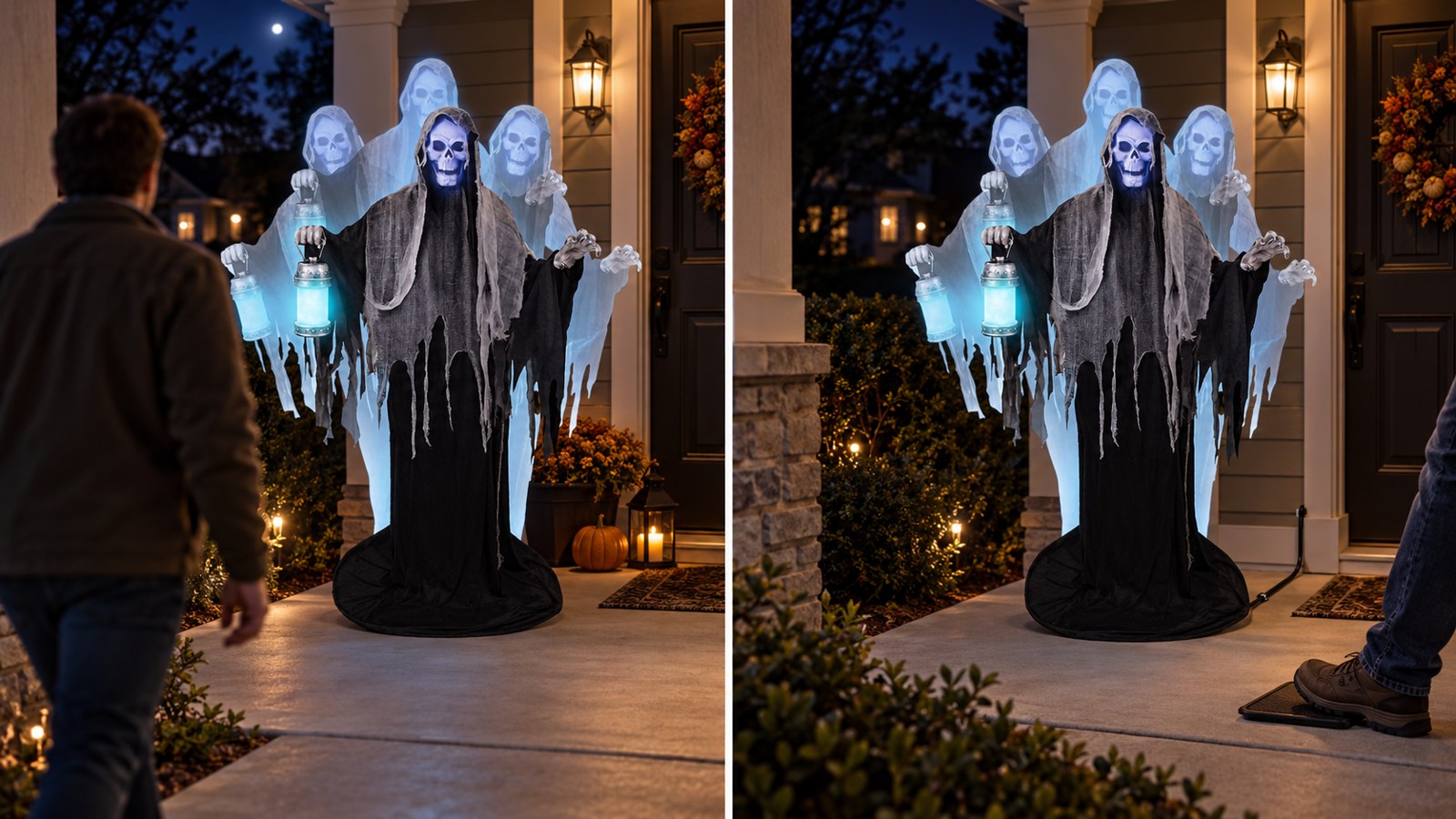 Rising Ghost Reaper shown with safe motion-sensor and step-pad placement options.